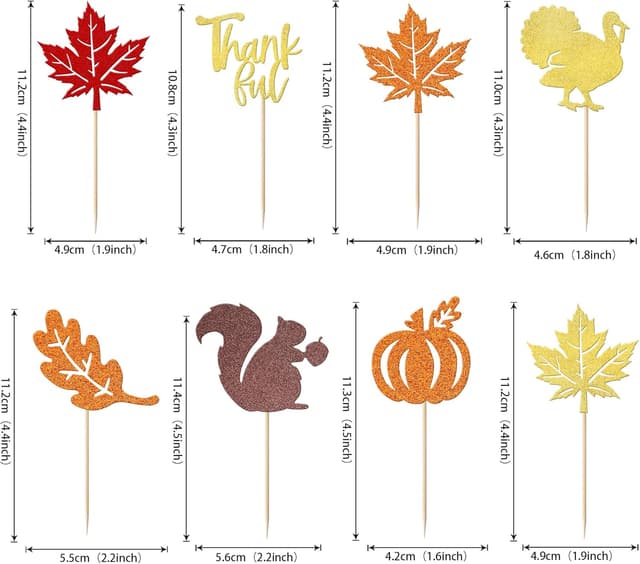 Thumbnail 1 de Glitter cupcake toppers 24 pack