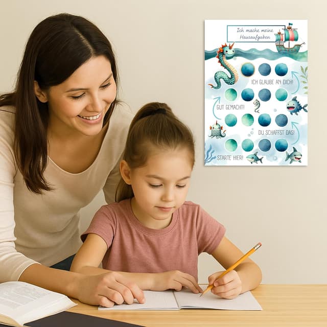 Detalle de MINITALES Belohnungstafel Kinder mit 10 Blättern