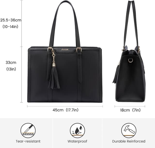 Thumbnail 4 de LOVEVOOK Laptoptasche 17 Zoll Elegante Schultertasche