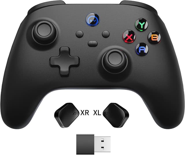Detalle de PC Controller Wireless with Hall Effect, 2.4G Dongle & Bluetooth – Paddles Back Buttons for Windows, Steam Deck, Switch 2 Pro