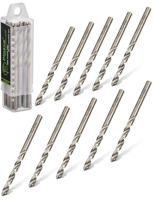 Pinava® HSS-Co Metallbohrer-Set (10-teilig) Ø 4,5 mm – selbstzentrierend für Edelstahl, Stahl & mehr