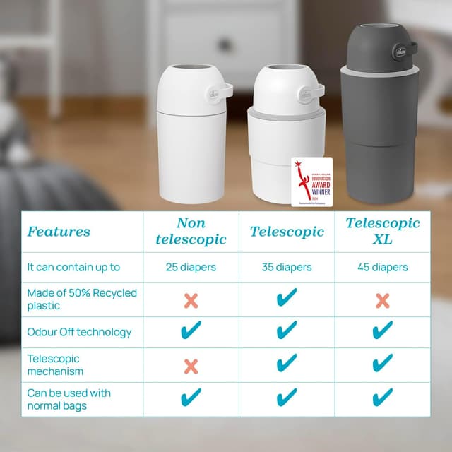 Thumbnail 5 de Chicco Contenedor Pañales con Control de Olores