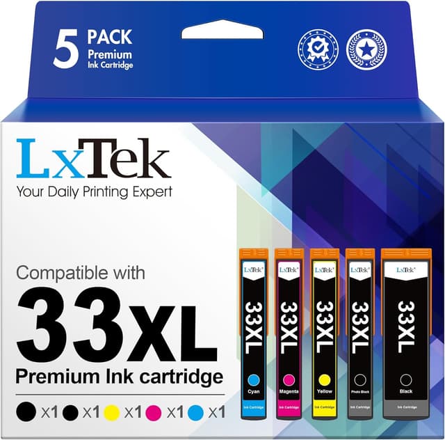 Detalle de 33XL Compatible Replacement Ink Cartridges 5 Pack