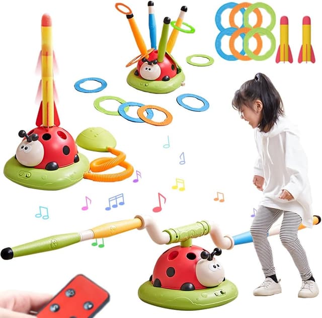 Imagen de Powza 3-in-1 Musical Jump Ring Game for Kids en OfertitasTOP