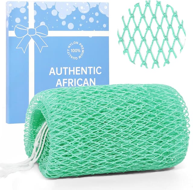 Detalle de African net sponge 1 mint green scrubber