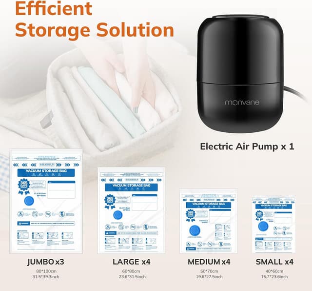 Detalle de Vacuum Compression Storage Bags 15 Pack