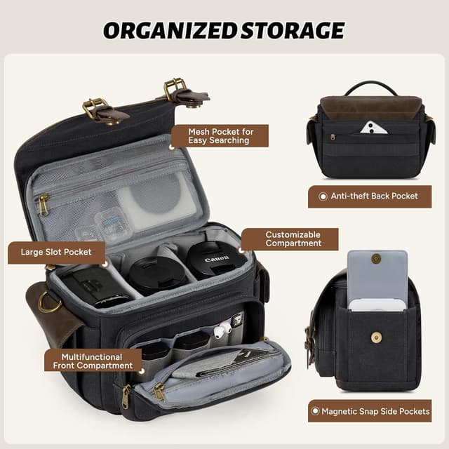 Detalle de RAINSMORE Camera Bag, Small 26 cm sling