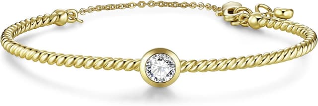 Detalle de Bracelet torsadé zirconium 6 mm