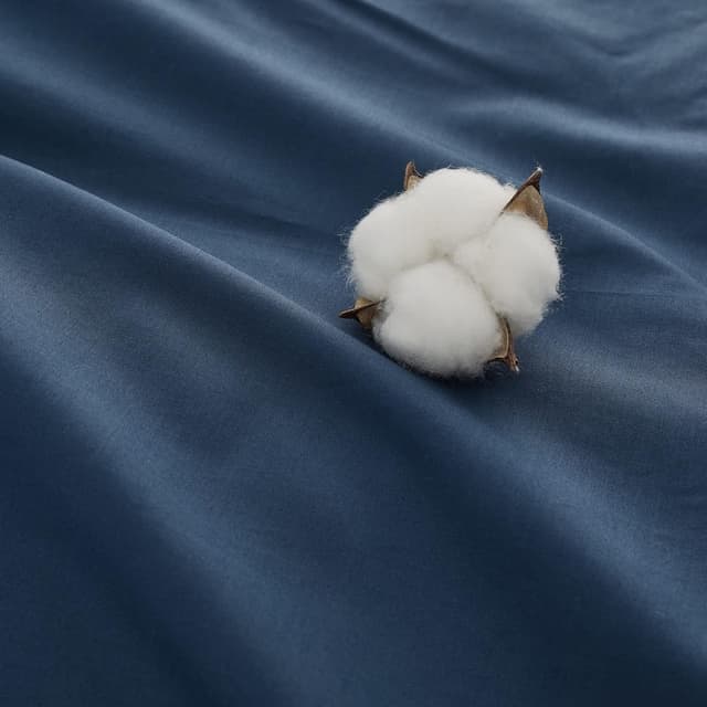 Detalle 2 de Bedsure Bettwäsche 135x200 aus Baumwolle, 4-teilig (Bettbezug + 2 Kissenbezüge 80x80), blau, mit Reißverschluss