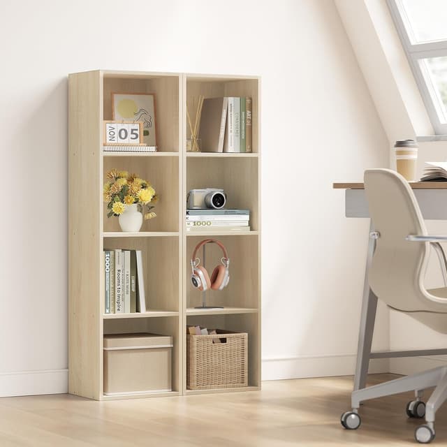 Detalle 2 de WOLTU Estantería Libro con 4 Cubos 📚 30x24x106cm SK003hei4