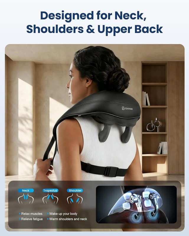 Thumbnail 5 de COMFIER Kabelloses Nackenmassagegerät 70 Min 💆