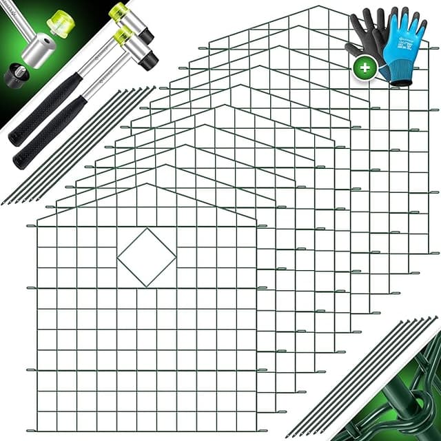 Imagen de KESSER® Valla de jardín para estanque, set de 10 con accesorios 🏡 en OfertitasTOP