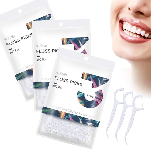Detalle de Y-Kelin Dental Floss 300 Pack — Floss Picks 🪥