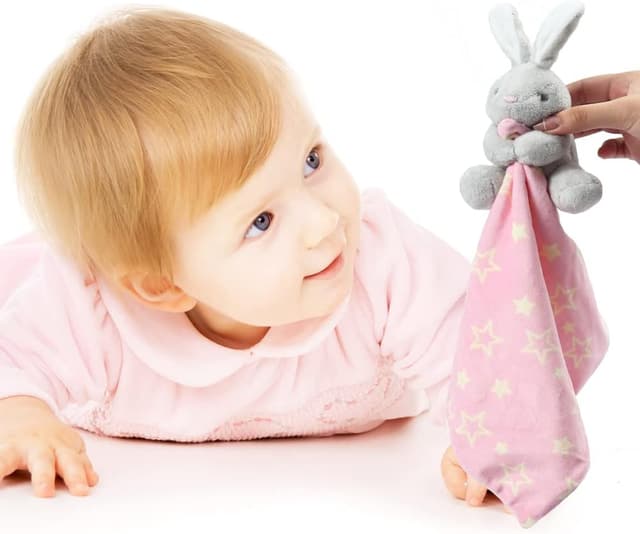 Thumbnail 5 de CREVENT Cozy Plush Baby Security Blanket Loveys Hugging Bunny
