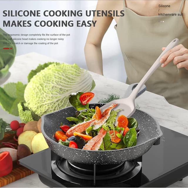 Thumbnail 6 de AOTHOD Silicone Cooking Utensils Set (BPA-Free, 446°F Heat Resistant) with Utensils Holder