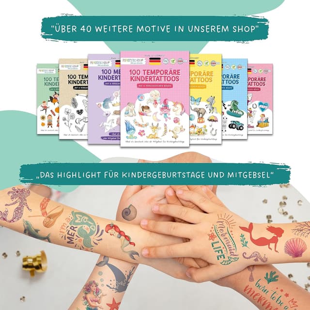 Detalle 1 de Papierdrachen Kindertattoos 28 Set