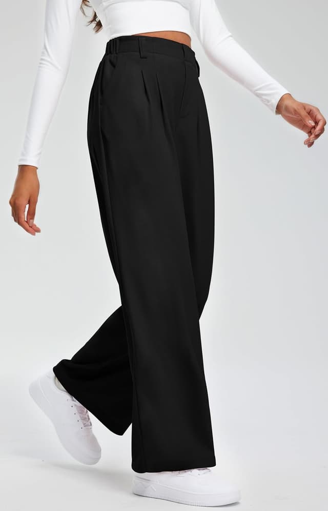 Detalle 2 de Libin Women's Wide Leg Pants 27" high-waisted trousers