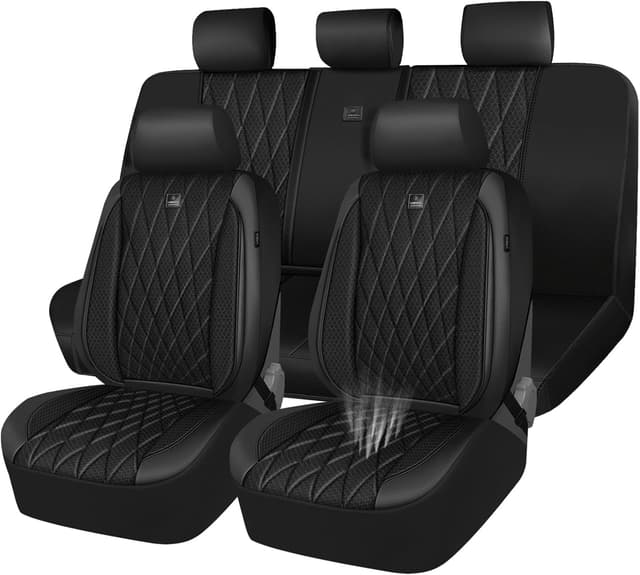 Detalle de CAR PASS Thick Foam 3D Mesh Leather Car Seat Covers 1 Set