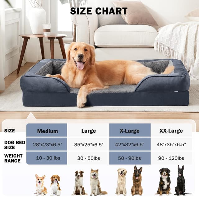 Thumbnail 5 de JOEJOY Extra Large Orthopedic Dog Bed 90 lb