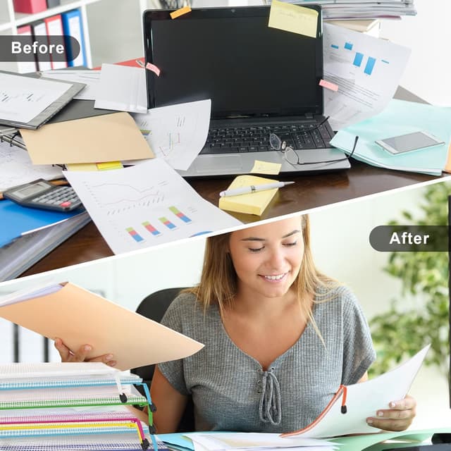 Detalle de Newthinking A5 Zip Plastic Wallets (24 pack) – waterproof mesh zipper file folders for school, office & travel