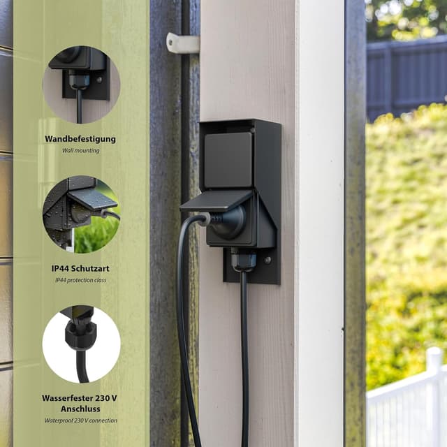 Thumbnail 4 de Aufputz Steckdose PIWI außen IP44 2-fach schwarz