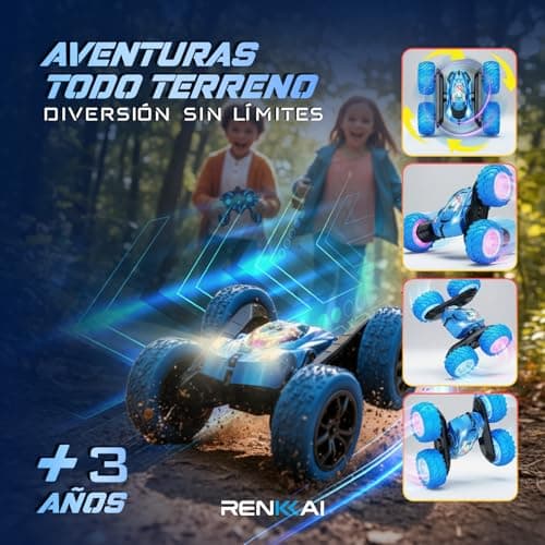 Thumbnail 6 de RENKKAI Coche Teledirigido para Niños con giros 360º y luces LED (2.4Ghz)