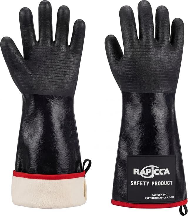 Imagen de RAPICCA BBQ Gloves (17in) heat-resistant neoprene gloves for grilling, smoking & frying en OfertitasTOP