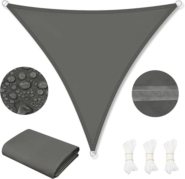 Detalle de WOLTU Toldo Vela Impermeable Triangular 3x3x3 m ☀