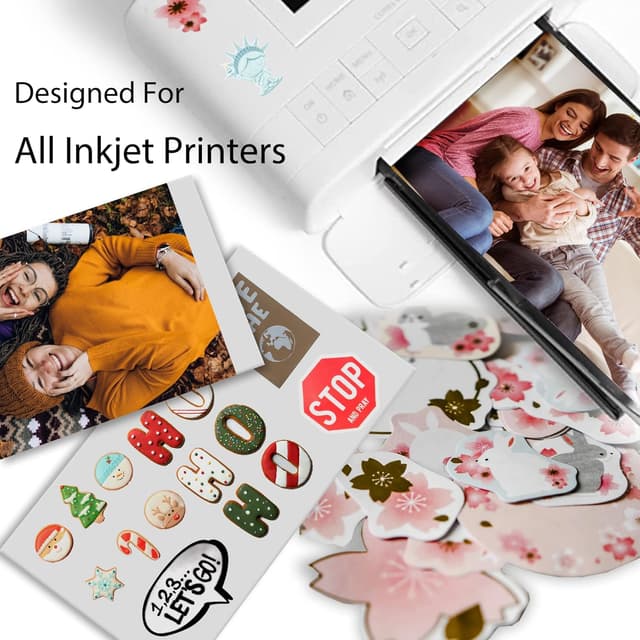 Detalle 2 de akaca Papier Autocollant A4 60 feuilles đź“„