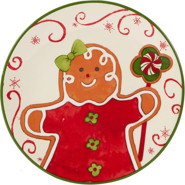 Detalle de Certified International Holiday Magic Gingerbread 6" Canape Plates (Set of 4)