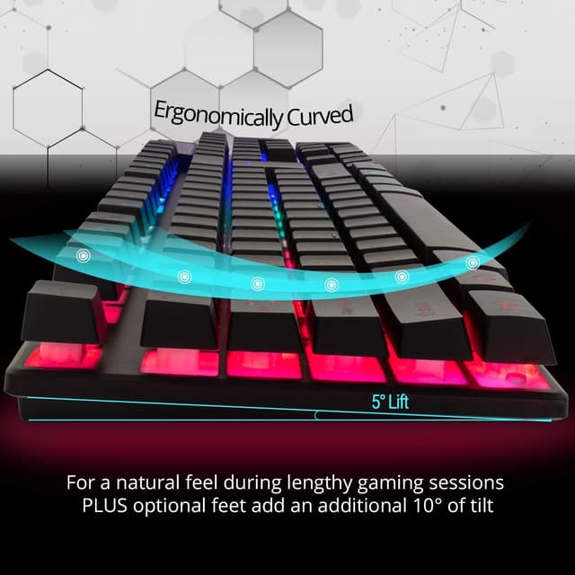 Detalle de Orzly RX250-K RGB gaming keyboard 104-key