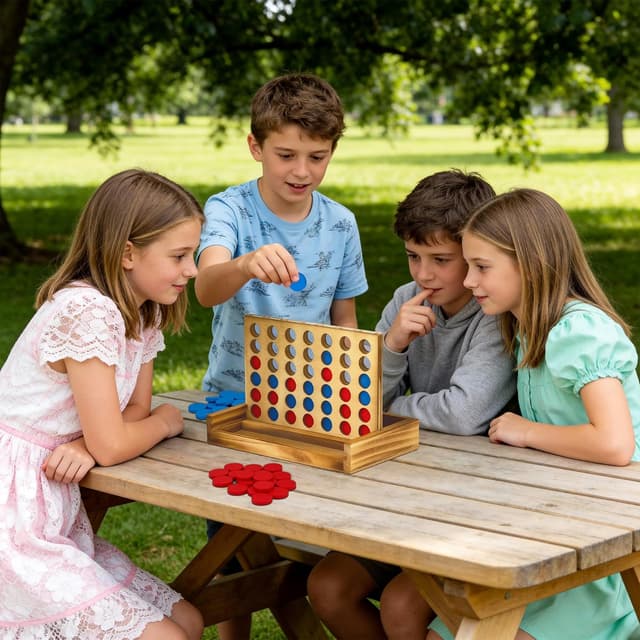 Thumbnail 3 de VingaHouse Vier gewinnt Retro Holzspiel