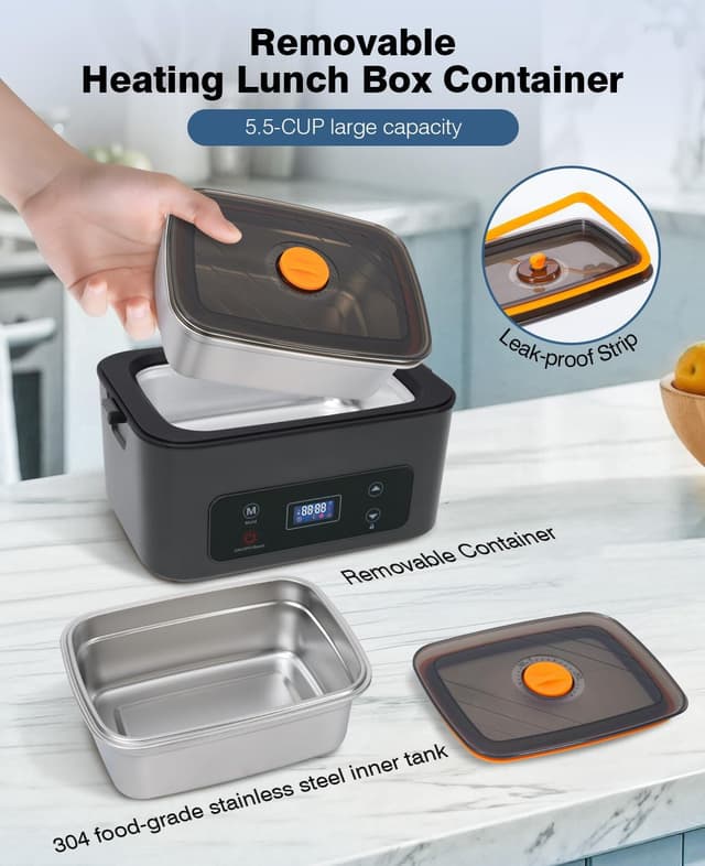 Thumbnail 4 de AIZOCO Cordless Heated Lunch Box 5.5 cups 🍱