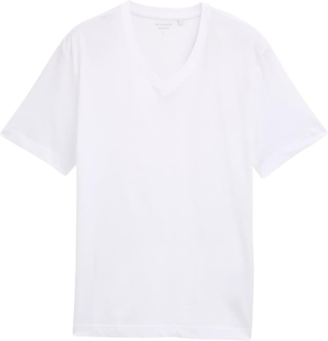 Detalle de Tom Tailor 1045834 T-Shirt uomo basic con logo ricamato in cotone