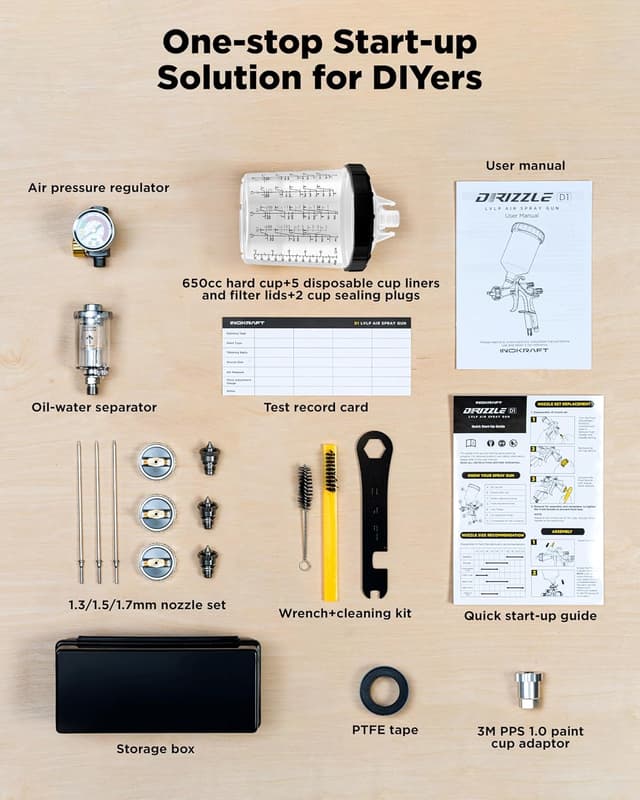 Thumbnail 5 de InoKraft D1 LVLP spray gun 22 oz kit 🎨