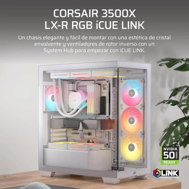 Thumbnail 3 de Corsair 3500X LX-R RGB Caja ATX con 3 ventiladores 🖥️