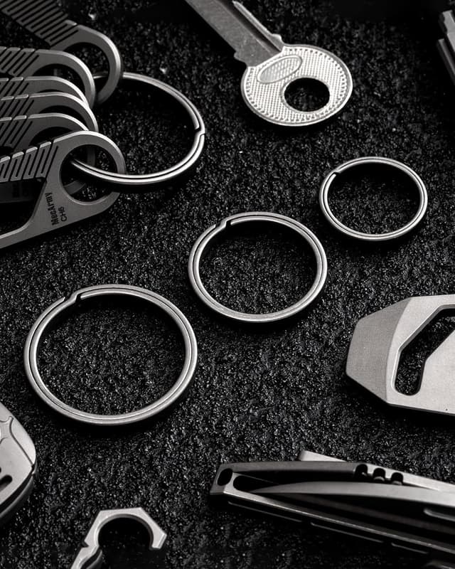 Thumbnail 6 de MecArmy EDC porte-clés en titane TC4 à coulisser sur le côté (set de 3 tailles)