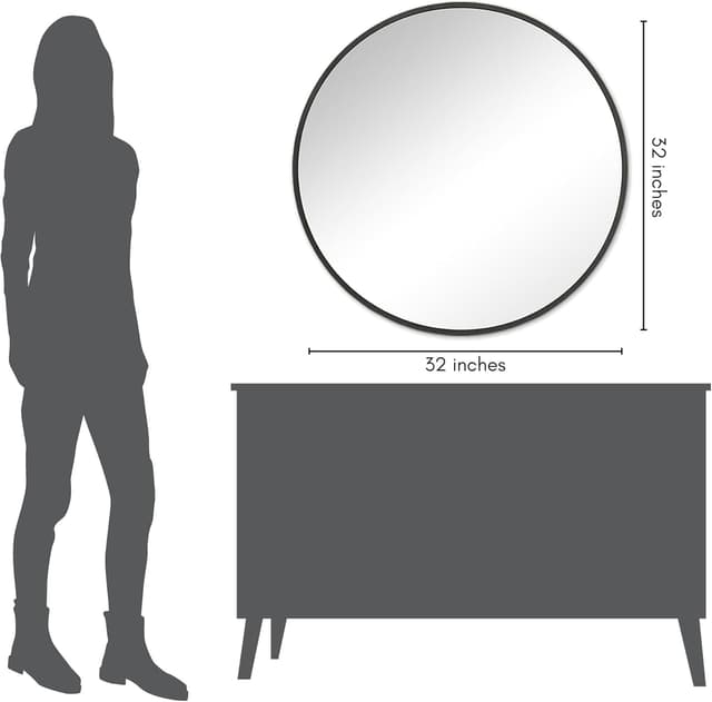 Thumbnail 4 de Americanflat 81 cm - Espejo Redondo de Pared 🪞 Decorativo y Portátil