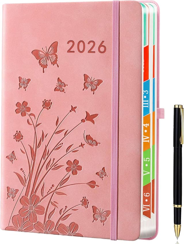 Detalle de Agenda 2026 dia por página A5 floral