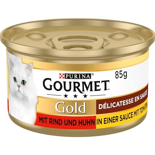 Detalle de PURINA GOURMET Gold Délicatesse au bœuf et au poulet, 12 sachets de 85 g 🍽