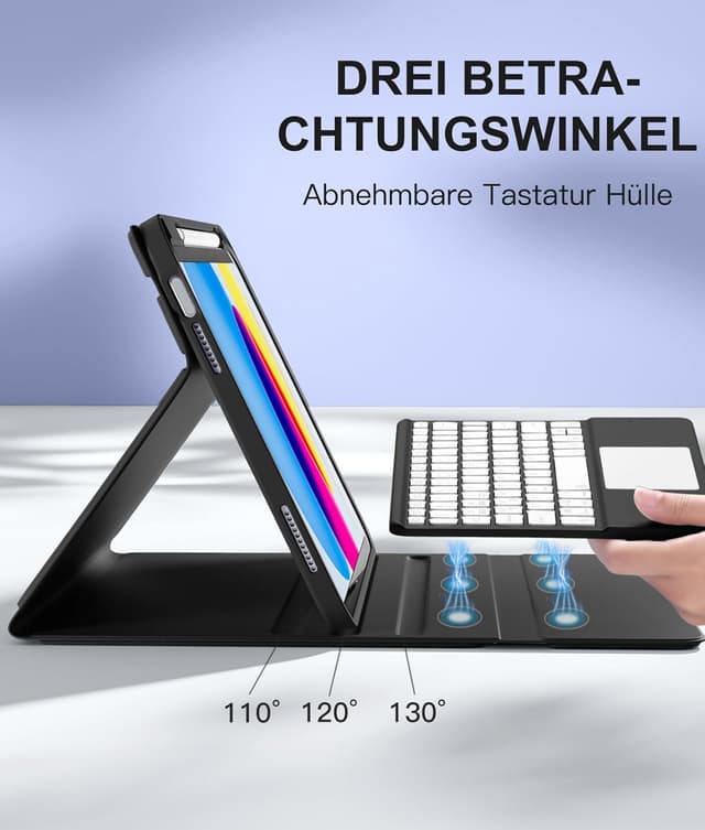Detalle 1 de Vobafe Touchpad Tastaturhülle iPad A16 11