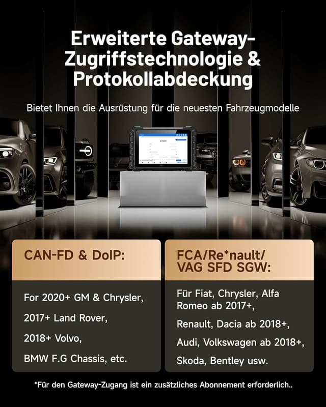 Detalle 2 de TOPDON ONE 10,1" bidirektionales OBD2 Diagnosegerät mit J2534 Pass-Thru, ECU-Codierung & CAN-FD