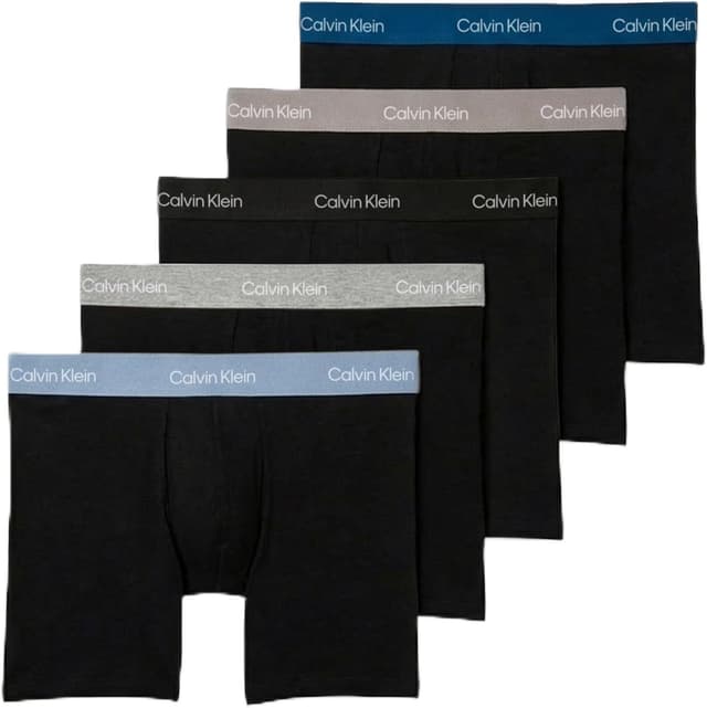 Detalle de Calvin Klein Uomo pantaloncini boxer boxer brief elasticizzati in confezione da 5