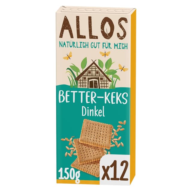 Imagen de Allos Betterkeks Dinkel Butterkeks 150 g 🍪 en OfertitasTOP