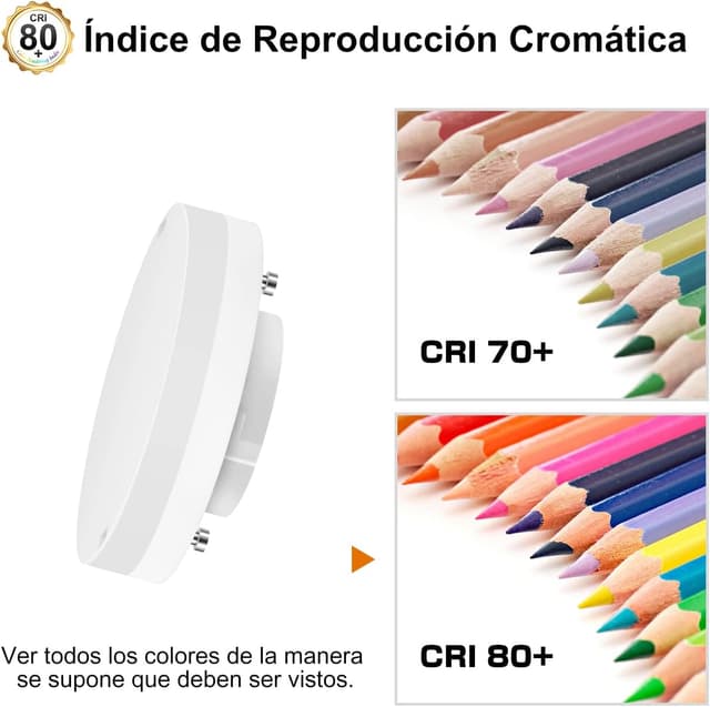 Thumbnail 2 de LVWIT Bombillas LED GX53 5W, Luz Calida, Pack de 4