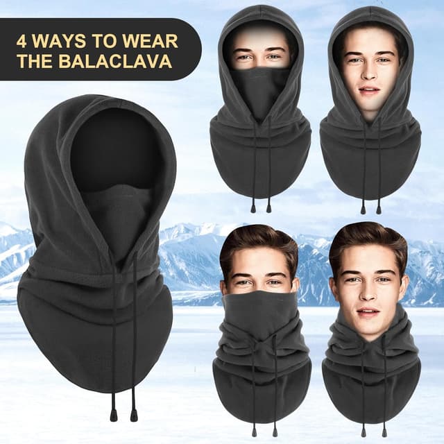 Detalle 1 de FEIKELUN balaclava snood mask, 5-in-1