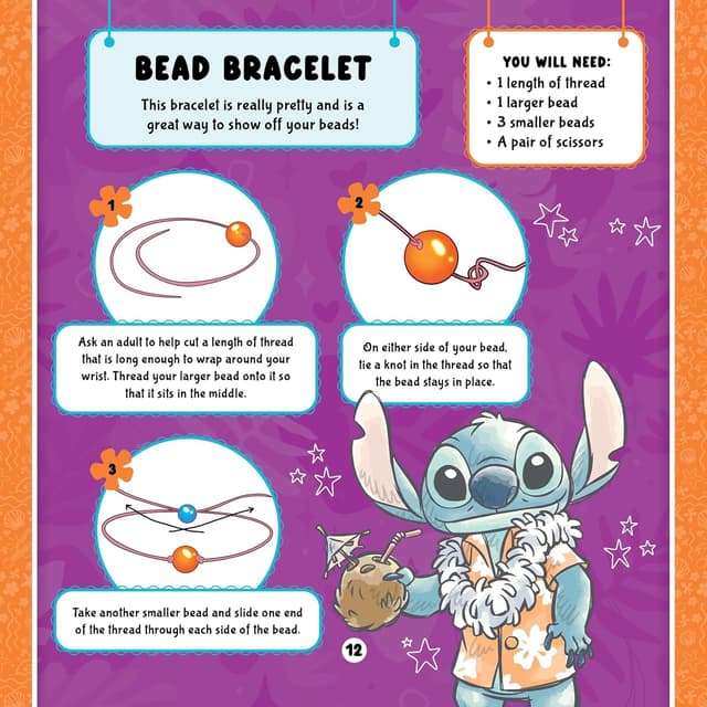 Detalle de Disney Stitch Best Friends Activity Book & Bead Kit for making 12 Stitch bracelets