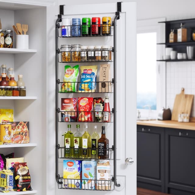 Detalle de Delamu Over the Door Pantry Organizer 6-tier
