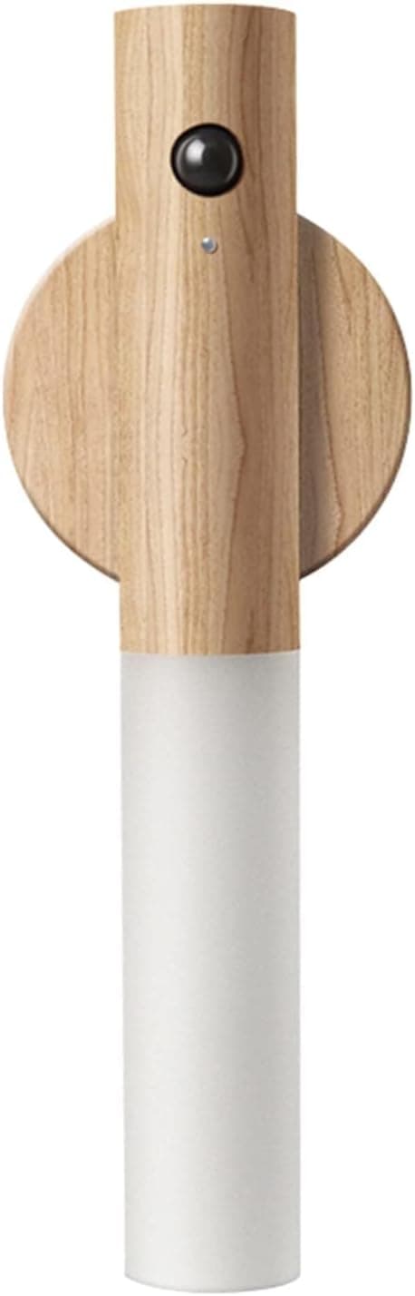 Detalle de LANDGOO LED-Nachtlicht mit Bewegungssensor, wiederaufladbar, aus Holz (Hellbraun)