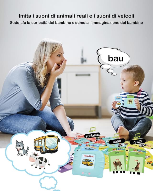 Thumbnail 2 de Schede Flash Cards Parlanti 510 parole